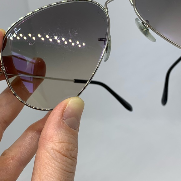 Ray-Ban | Aviator Black Gradient Sunglasses Silver - Picture 4 of 7